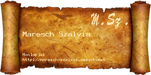 Maresch Szalvia névjegykártya